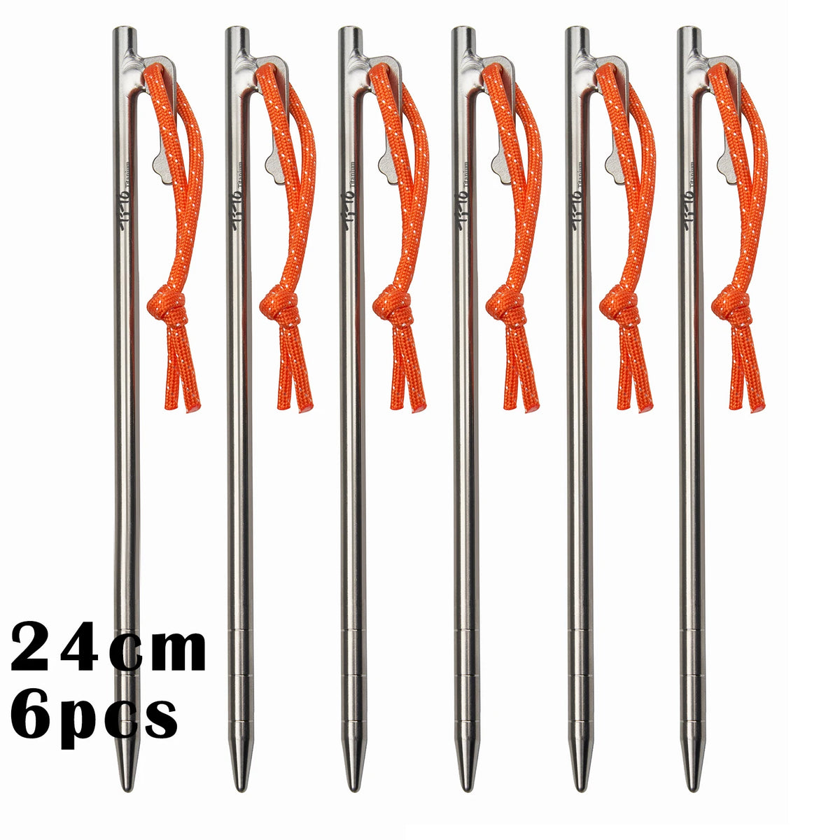 Heavy-Duty Titanium Tent Pegs | Long Camping & Awning Stakes