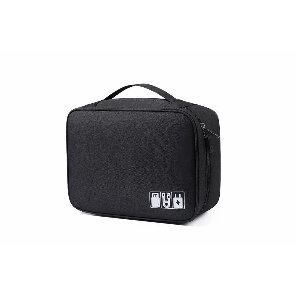 Large Capacity Electronics Organiser | Waterproof Travel Cable & Charger Storage Bag