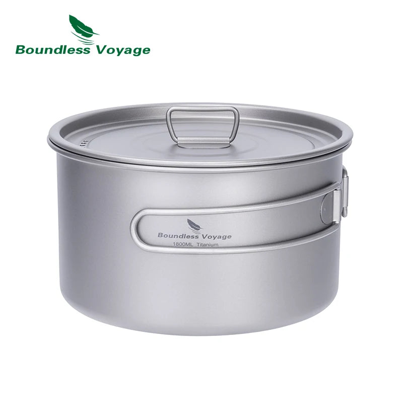 Titanium Camping Cookware Set | Lightweight Nesting Pots & Kettle