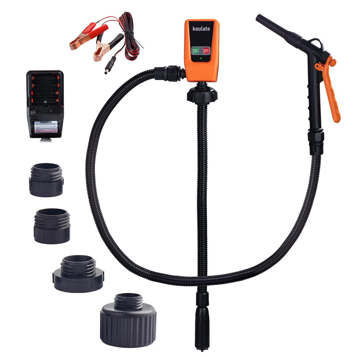 Portable Electric Fuel Transfer Pump | 12V/Battery Powered 3.2 GPM Pump