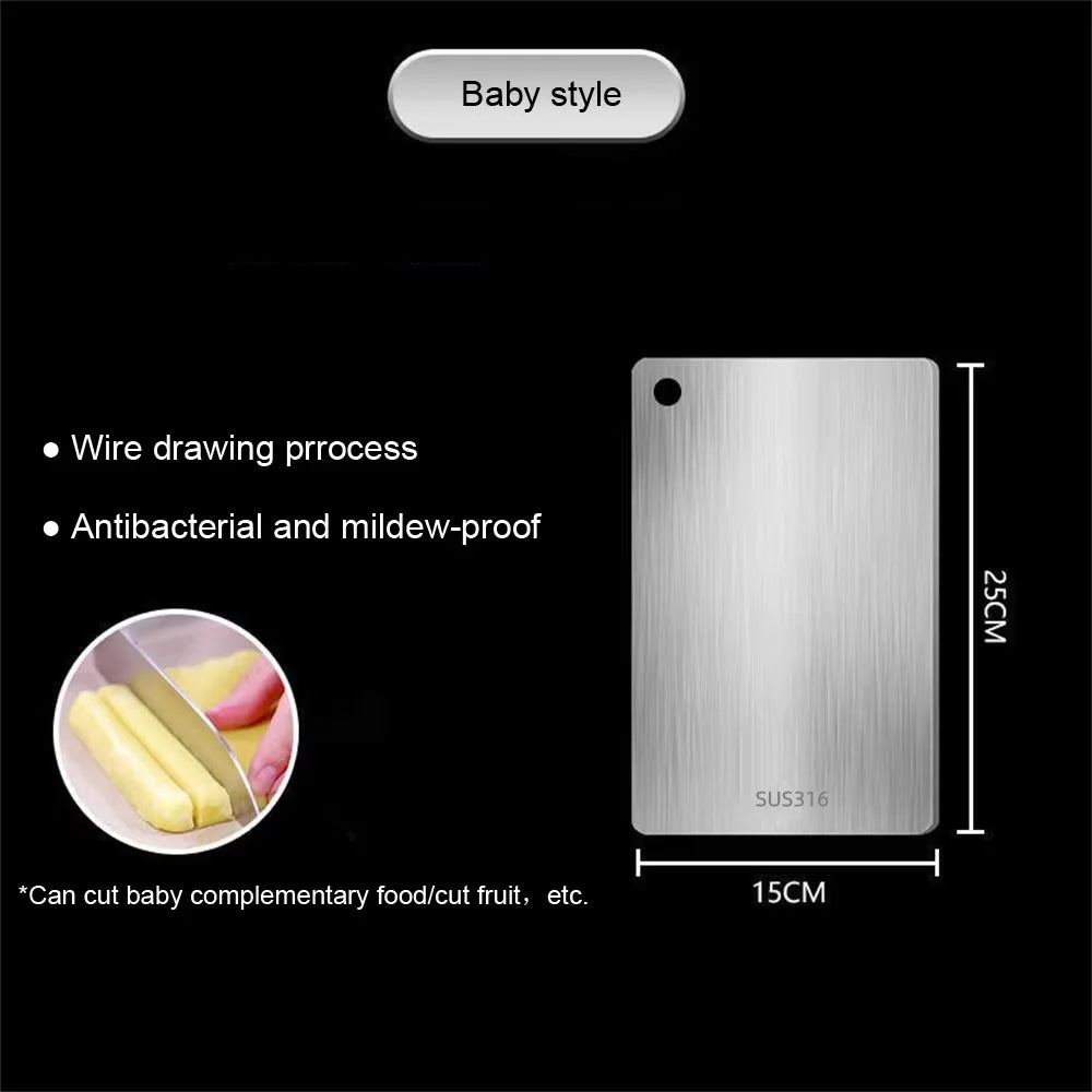 Stainless Steel Cutting Board | Double-Sided Camp Kitchen Prep Board