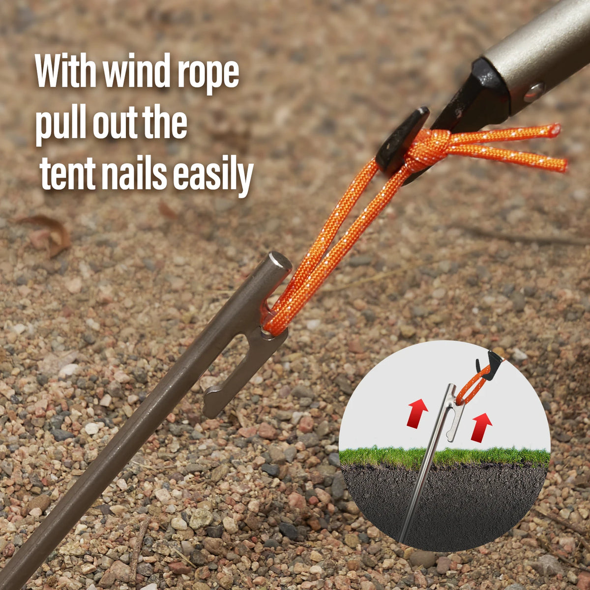 Heavy-Duty Titanium Tent Pegs | Long Camping & Awning Stakes