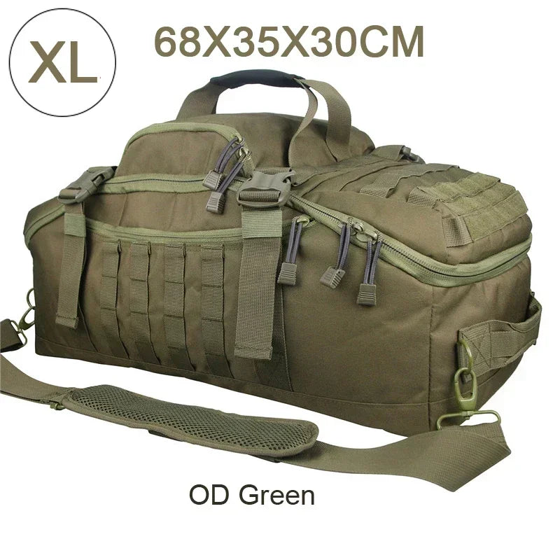 25L–80L 3-Way Camping Duffle Backpack | MOLLE Travel & Gear Bag