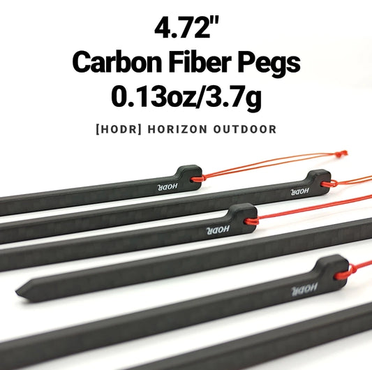 Ultralight Carbon Fibre Tent Pegs | 12cm Lightweight Camping Stakes