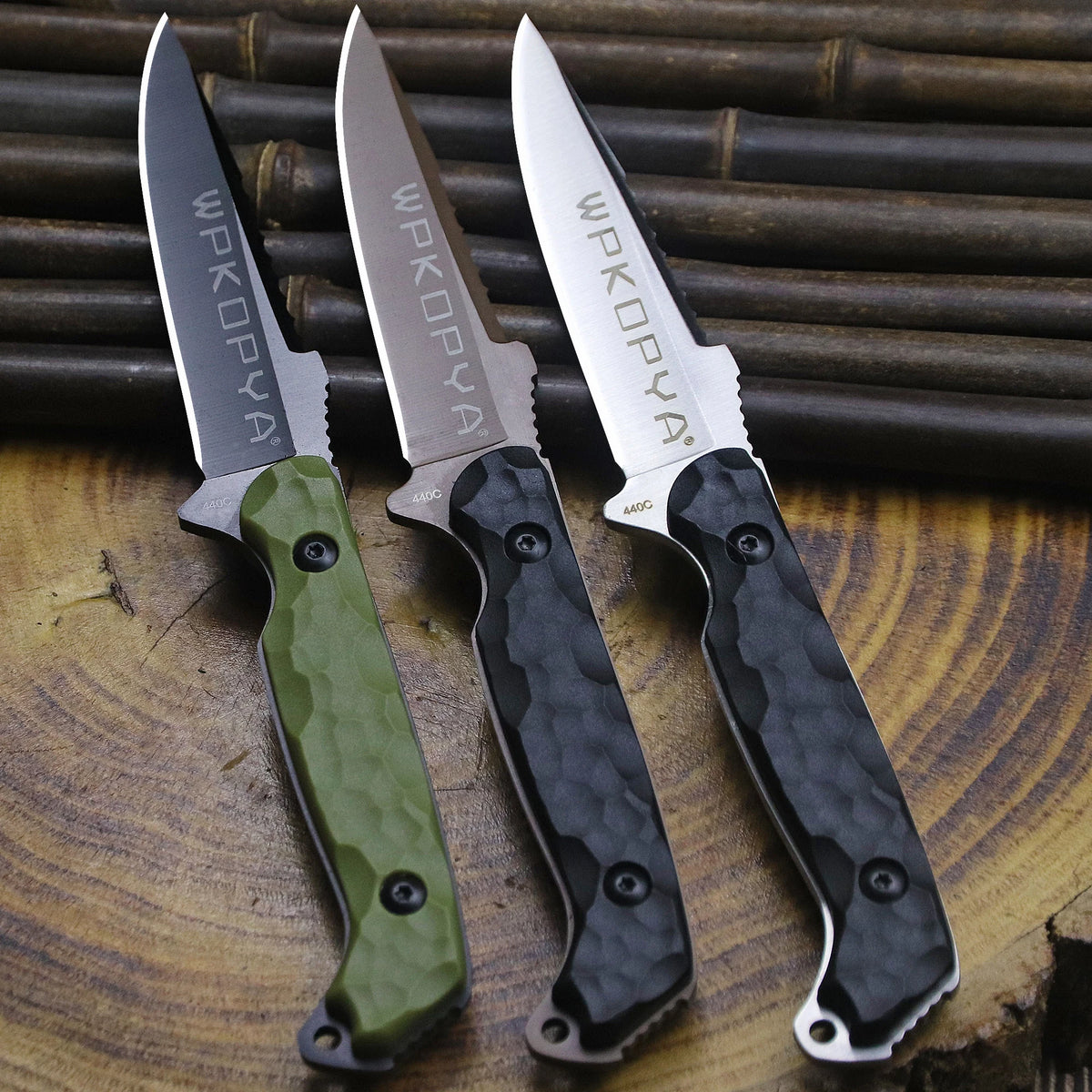 WPKOPYA 440C Fixed Blade Knife | 3 Styles | Compact Outdoor Knife with Sheath