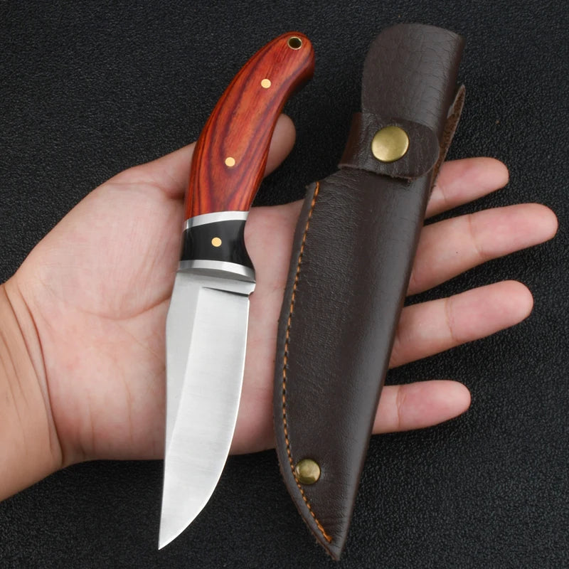 7.5-Inch Stainless Steel Utility Knife | Coloured Wood Handle | Multi-Purpose Kitchen Knife