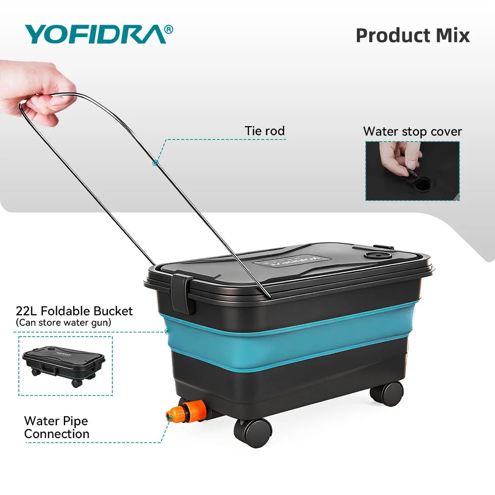 YOFIDRA 200Bar Brushless Cordless Pressure Washer | Makita-Compatible 18V–21V Cleaner
