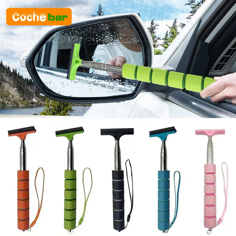 Telescopic Car Window & Mirror Wiper | Extendable Glass Cleaning Tool