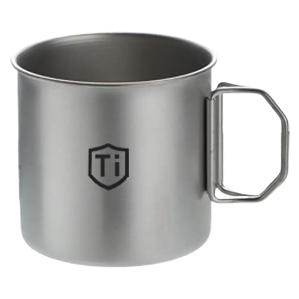 Titanium-Coated Camping Mug | Lightweight Cup with Folding Handles