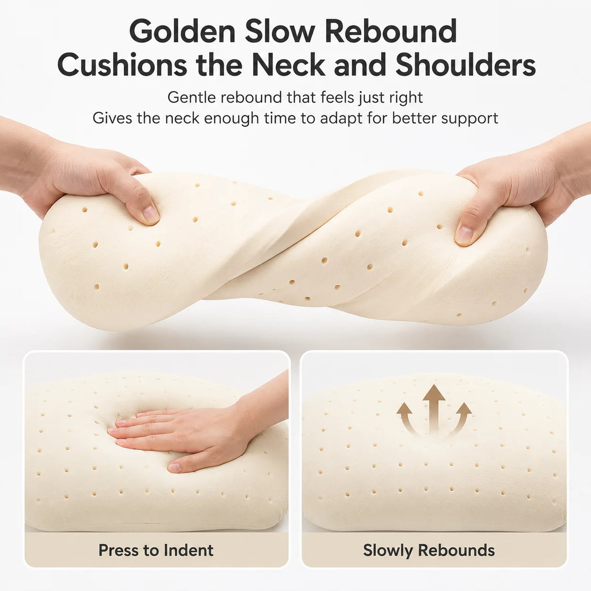 Memory Foam Camping Pillow | Compact Travel & Neck Support Pillow