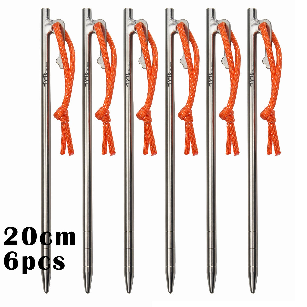 Heavy-Duty Titanium Tent Pegs | Long Camping & Awning Stakes