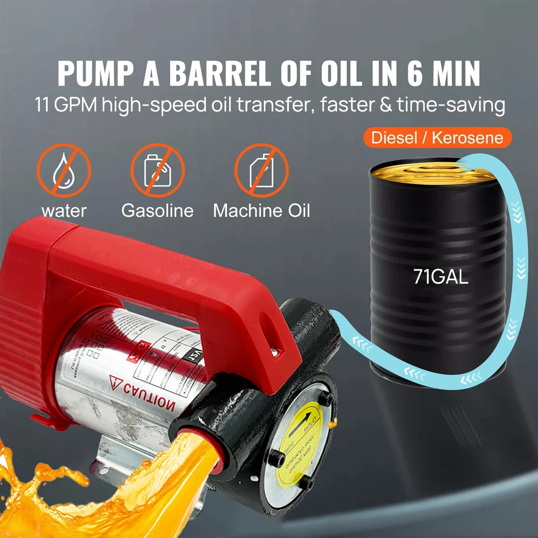 12V Diesel Transfer Pump Kit | 45L/min Electric Fuel Bowser