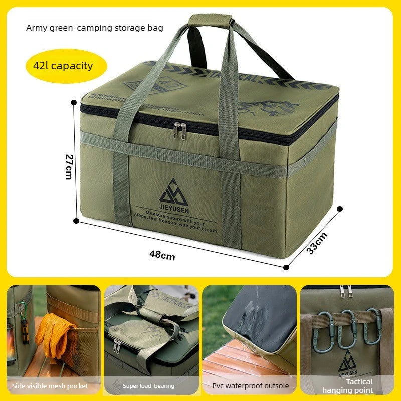30–40L Padded Camping Storage Bag | Adjustable Dividers & MOLLE Webbing