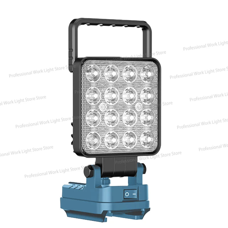 LED Work Light | Makita-Compatible 14.4V–18V Battery Floodlight