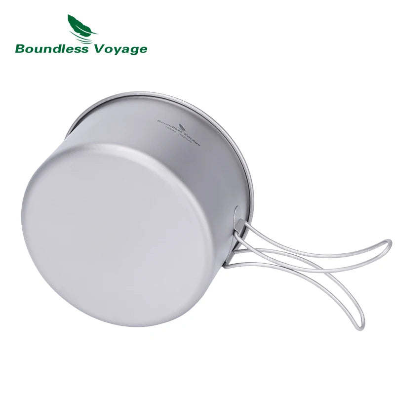 Titanium Camping Cookware Set | Lightweight Nesting Pots & Kettle