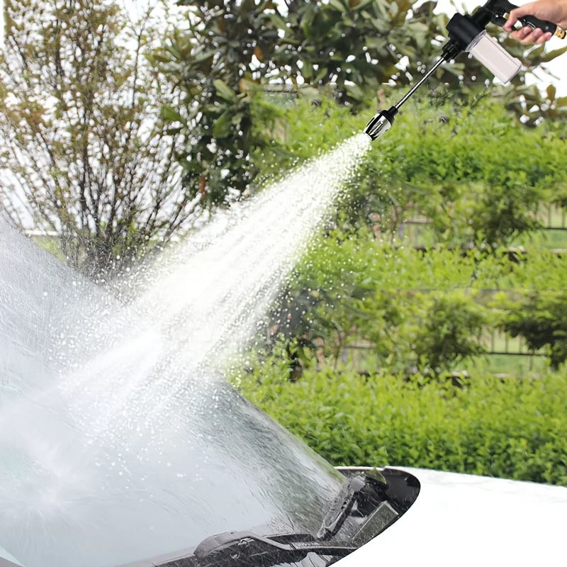 High-Pressure Garden Hose Spray Gun | Long-Reach Car Wash & Foam Nozzle
