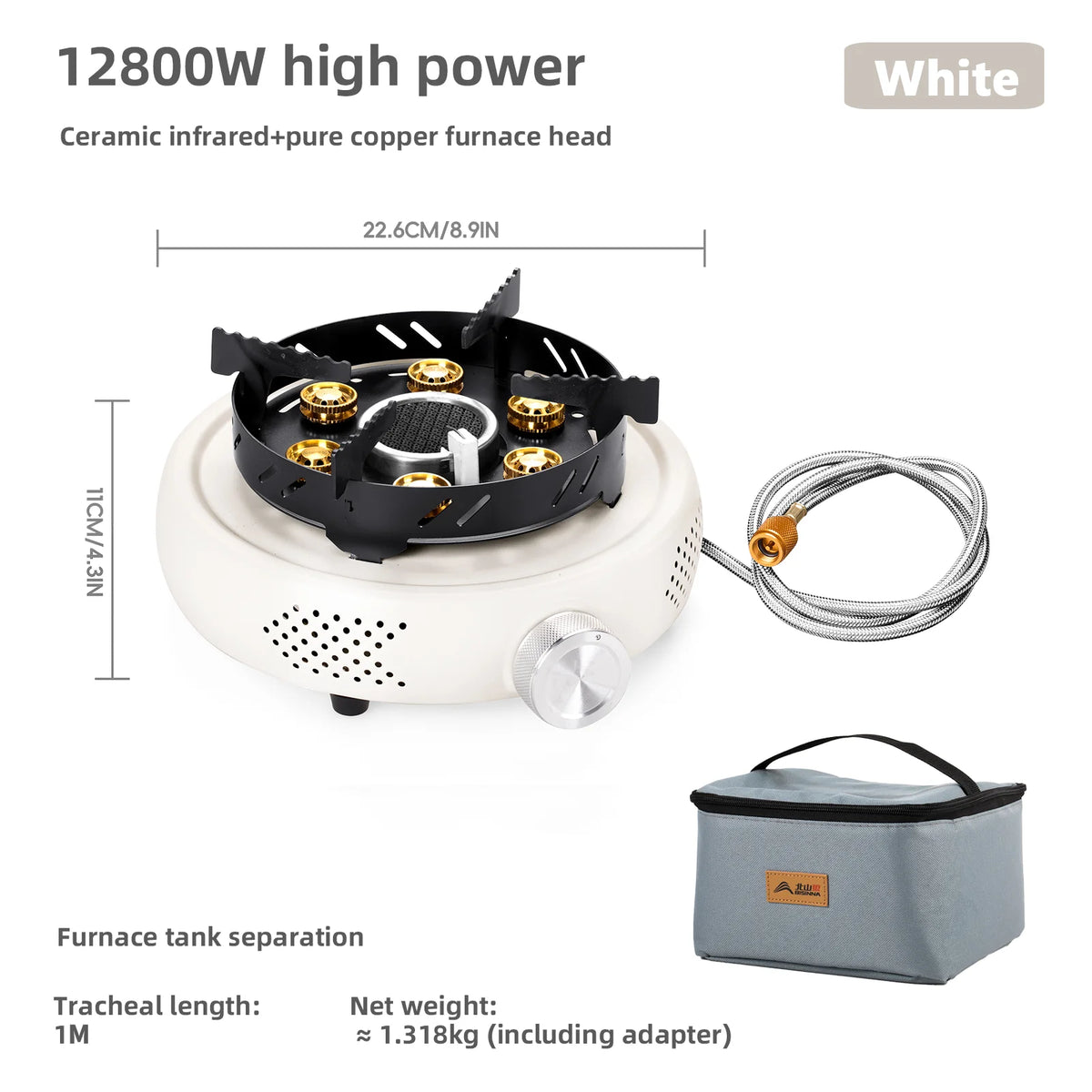 BISINNA 12800W Portable Camping Gas Stove | Windproof Split Burner