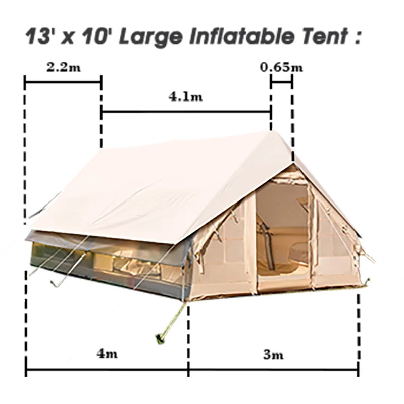10ft x 13ft Waterproof Camping Tarp | Reflective Oxford Rainfly & Sun Shelter