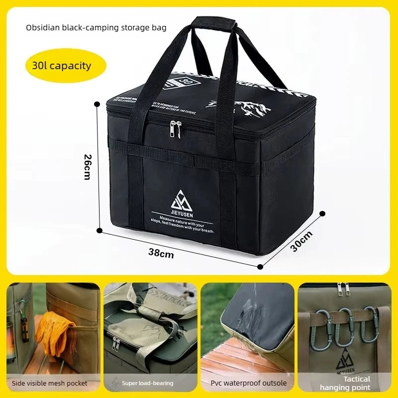30–40L Padded Camping Storage Bag | Adjustable Dividers & MOLLE Webbing