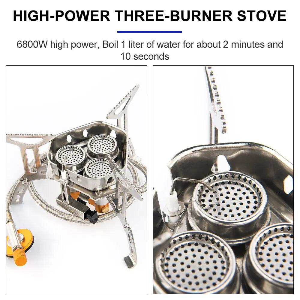 Widesea 6800W Portable Camping Gas Stove | High-Power Outdoor Burner