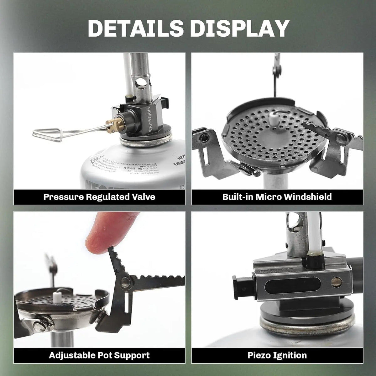 Fire-Maple GreenPeak II Camping Stove | 2600W Pressure-Regulated Gas Burner