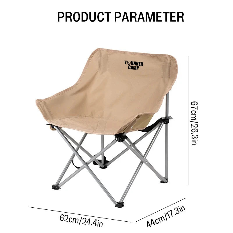 Portable Folding Moon Chair | Padded Camping & Outdoor Chair