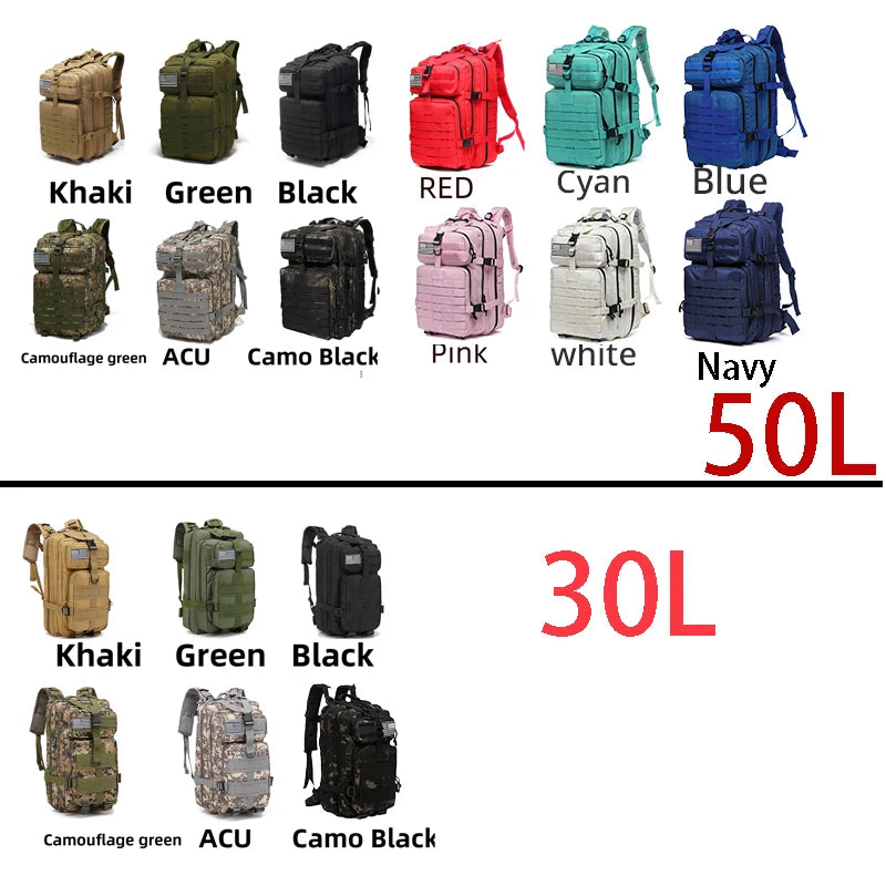 Thuram 30L/50L Outdoor Backpack | 1000D Nylon Hiking & Camping Pack