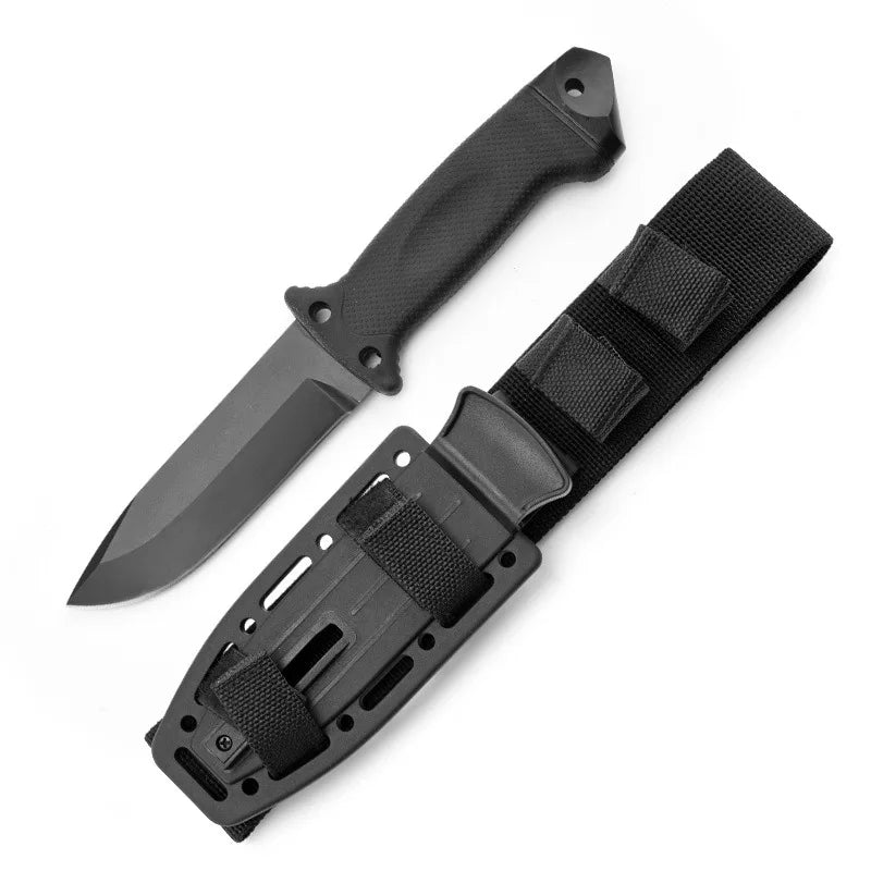 Stainless Steel Fixed-Blade Knife | One-Piece Design with Protective Sheath