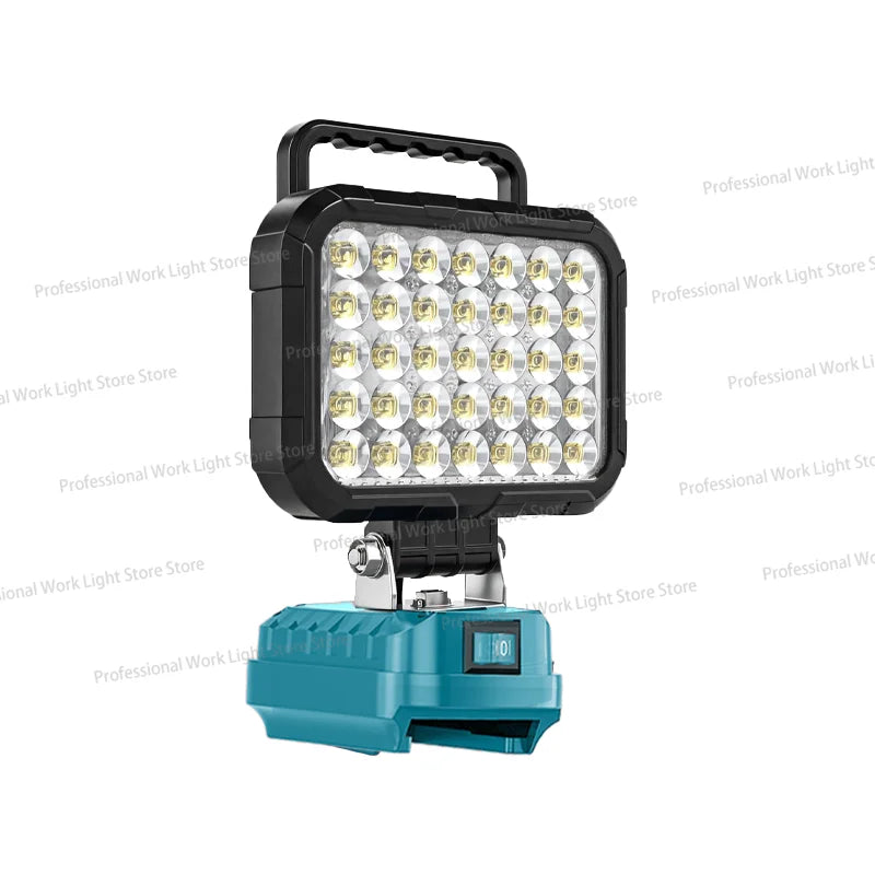 LED Work Light | Makita-Compatible 14.4V–18V Battery Floodlight