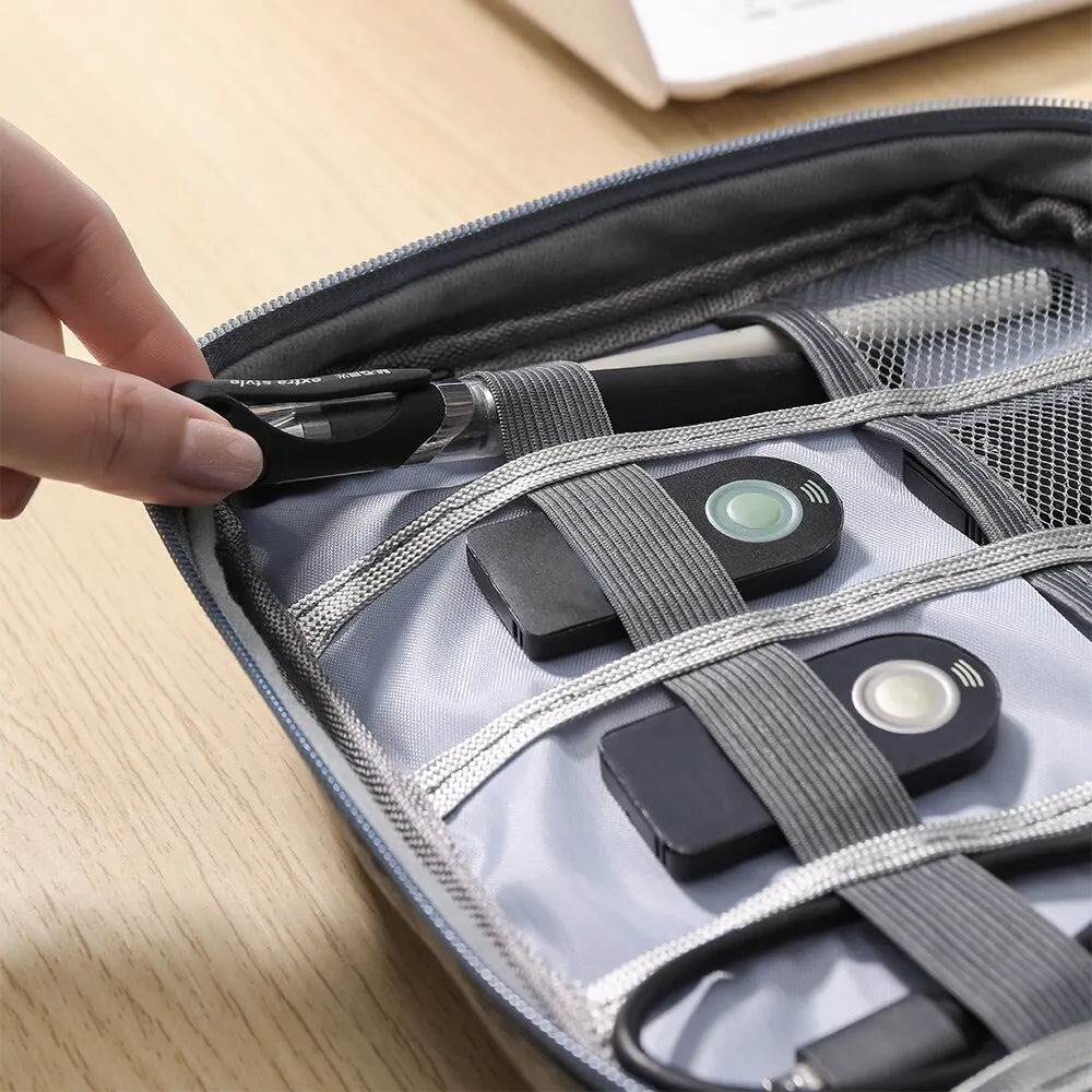 Large Capacity Electronics Organiser | Waterproof Travel Cable & Charger Storage Bag