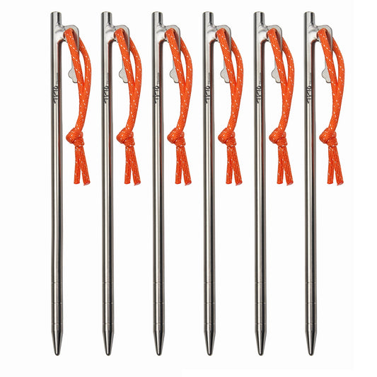 Heavy-Duty Titanium Tent Pegs | Long Camping & Awning Stakes