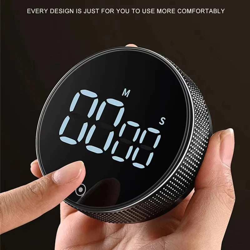 Magnetic Digital Kitchen Timer | Rotary Countdown & Stopwatch Timer