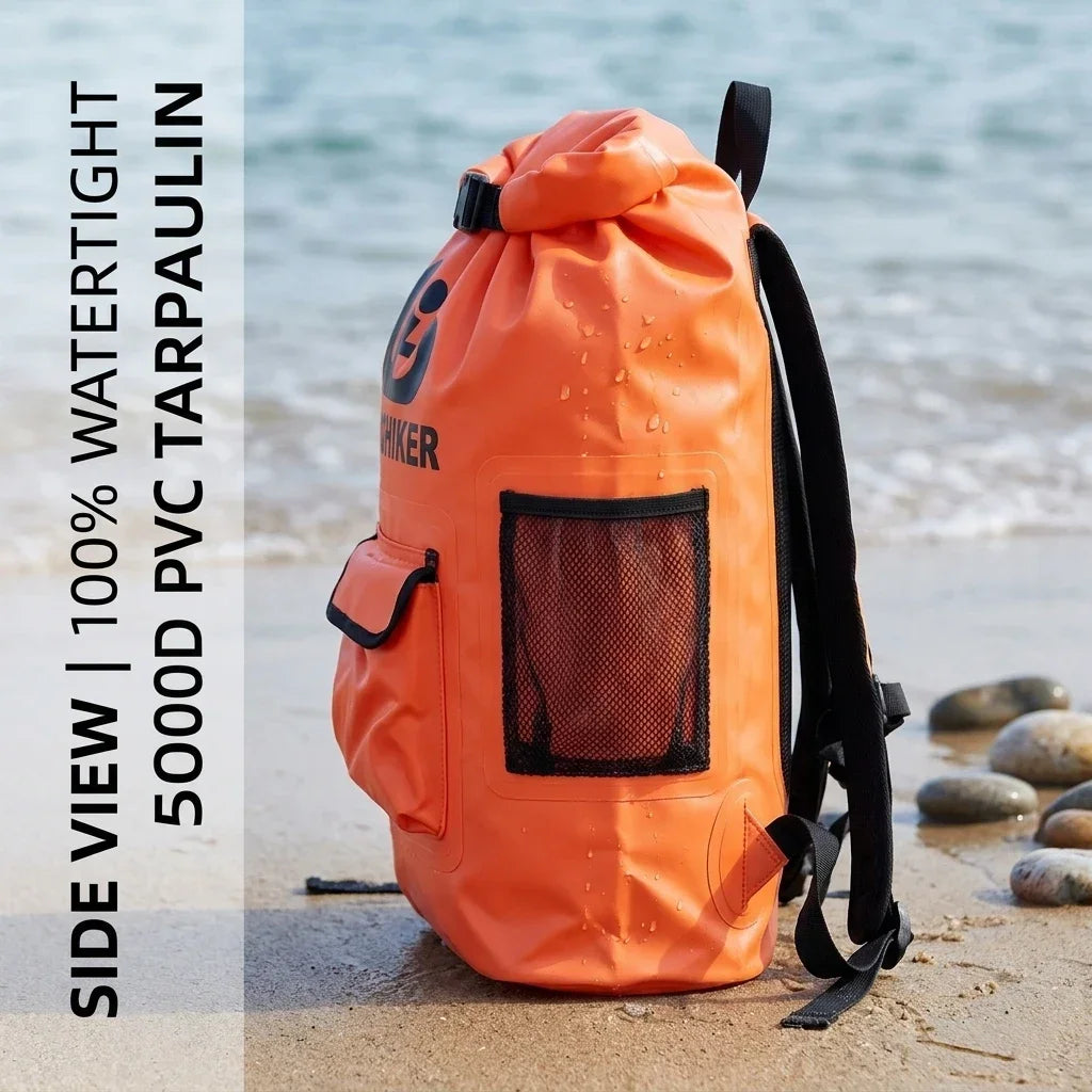 SMVP 20L Waterproof Dry Bag Backpack | PVC Roll-Top Outdoor Pack