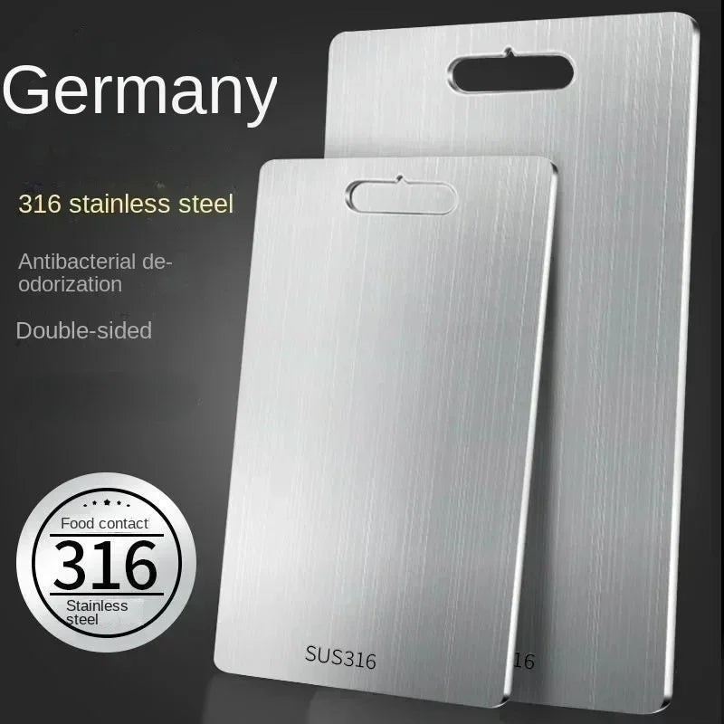 Stainless Steel Cutting Board | Double-Sided Camp Kitchen Prep Board