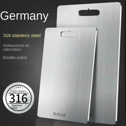 Stainless Steel Cutting Board | Double-Sided Camp Kitchen Prep Board