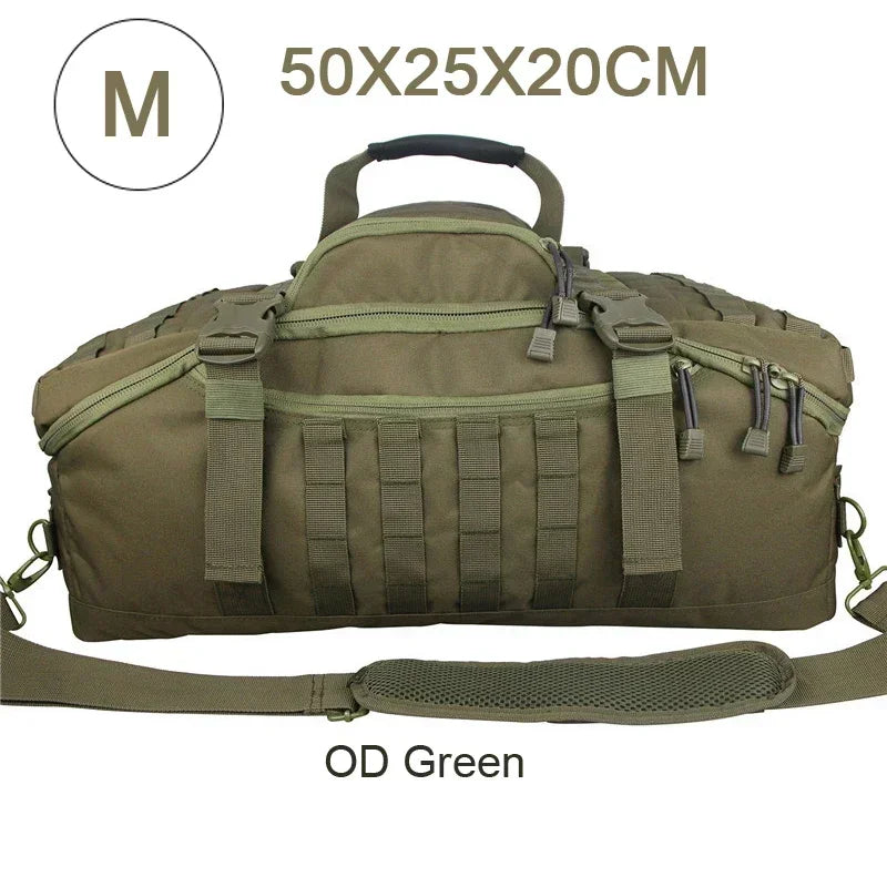 25L–80L 3-Way Camping Duffle Backpack | MOLLE Travel & Gear Bag